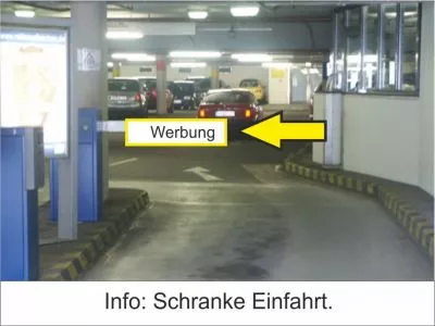 Zum vergrößern anklicken mit linker Mousetaste. Reklameflaeche Werbeflaeche Koblenz Hauptbahnhof Tiefgarage