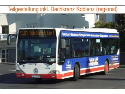 Zum vergrößern anklicken mit linker Mousetaste. Buswerbung in Koblenz