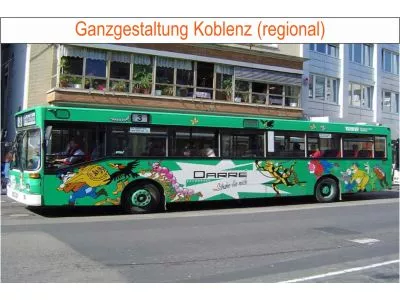 Zum vergrößern anklicken mit linker Mousetaste. Buswerbung in Koblenz