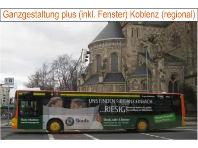 Zum vergrößern anklicken mit linker Mousetaste. Buswerbung in Koblenz