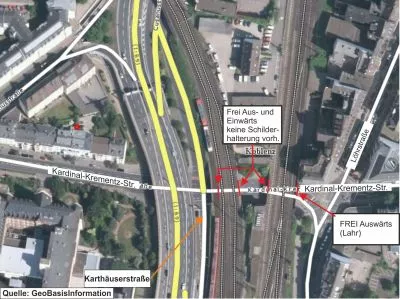 Brückenwerbung Koblenz Kardinal-Krementz-Str. Löhrstrasse Werbefläche