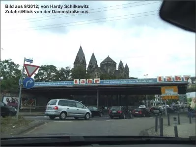 DB-Brueckenwerbung_Koblenz_Moselring Ecke Loehrstraße_ehemals Lahr Eisenbahnwerbung