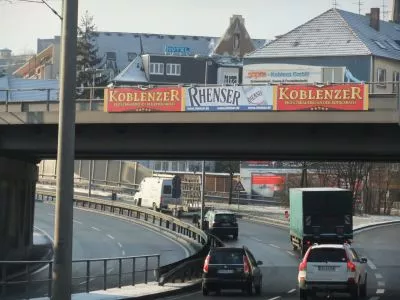 Reklameflaeche Werbeflaeche B9 Koblenz Cusanusstrasse Stadtauswaerts