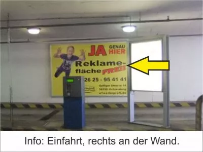 Reklameflaeche Werbeflaeche Koblenz Hauptbahnhof Tiefgarage