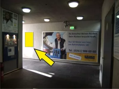 Reklameflaeche Werbeflaeche Koblenz Hauptbahnhof Tiefgarage