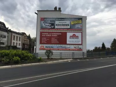 Reklameflaeche Lahnstein Bahnhofstraße 43 Holzzentrum Burkard