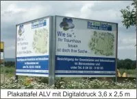 Plakatstaender ALV-Schild 36 x 25 m mit Digitaldruck von A1 Werbeprofi