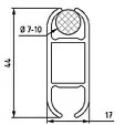 Kederschiene-Alu-17x44 70769-50062 für Spannbanner