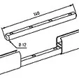 Verbinder für Kederschiene-Alu-17x44 70769-50062 für Spannbanner