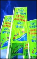 Hiss-Ausleger-Flagge-Hochformat von Ihrer A1 Werbeprofi